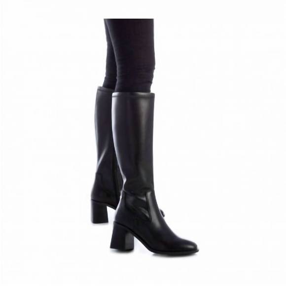 NEW XTI women's faux leather boots in black - Picture 5 of 5